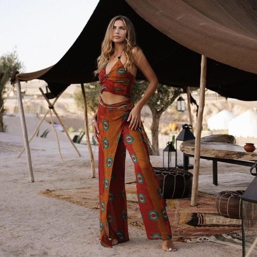 Zara printed pareo pants